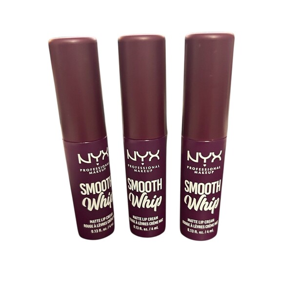 NYX Makeup Smooth Whip Matte Lip Cream NEW 3 pack lot Berry Bed Sheets Color - Picture 1 of 5